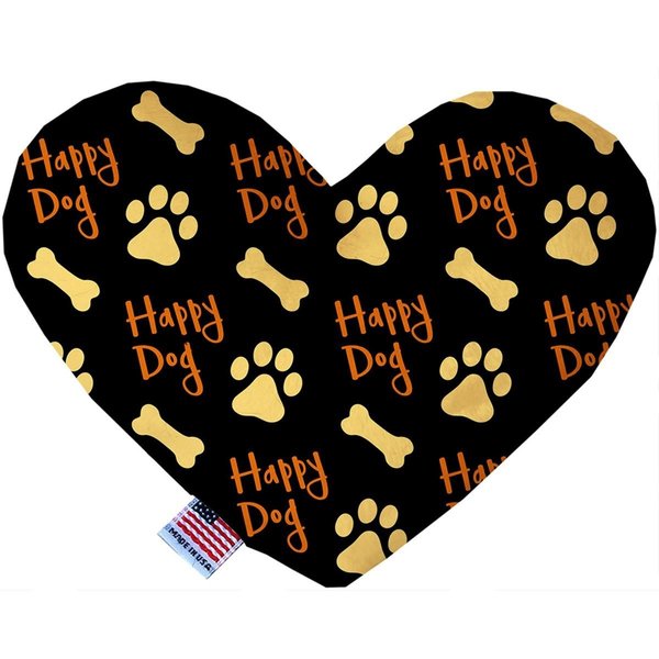 Mirage Pet Products Happy Dog Canvas Heart Dog Toy 8 in. 1207-CTYHT8